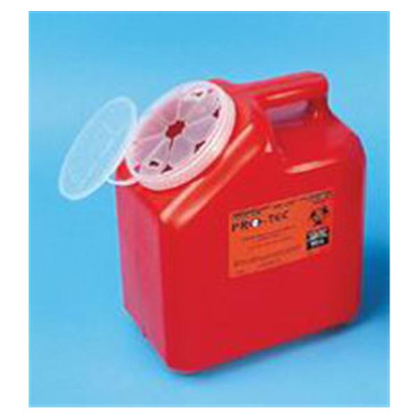 Container Sharps 2gal 1-Piece/Medium PP Locking Cap Red/Translucent Each, 24 EA/CA